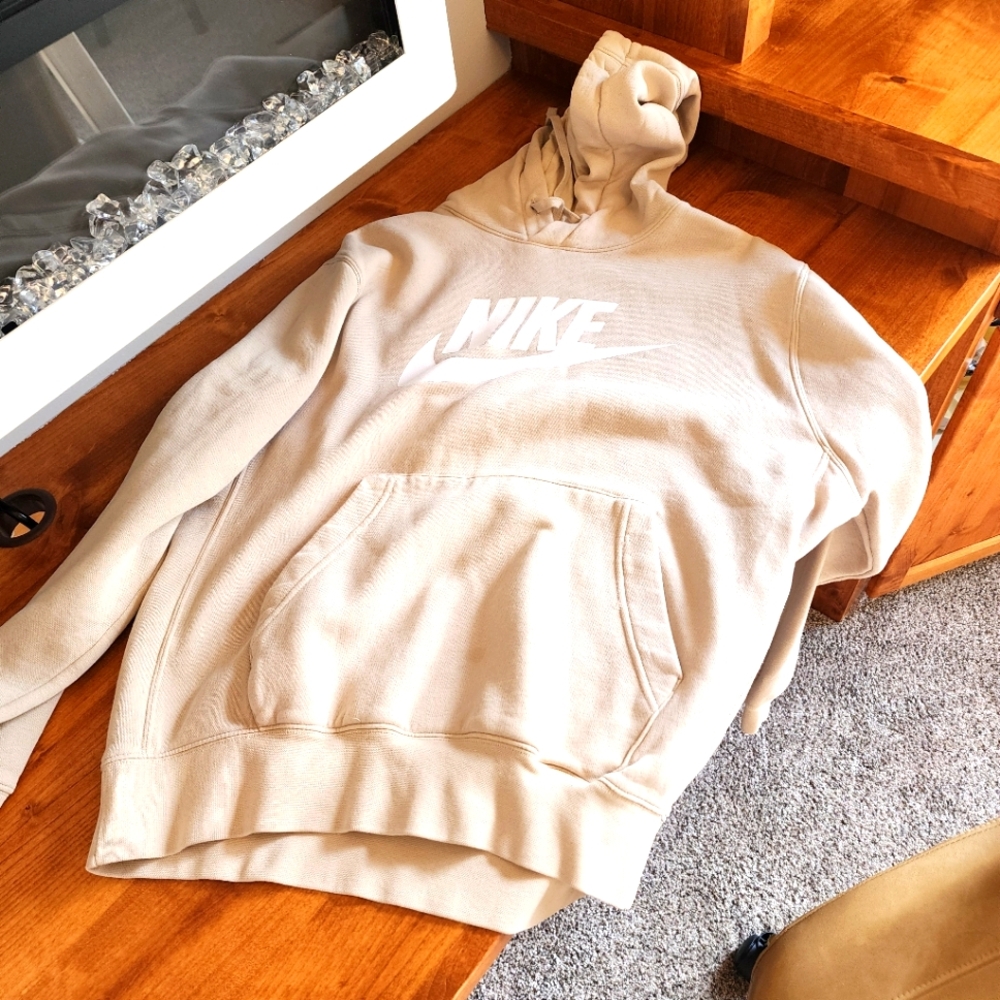 Cream nike mens M hoodie